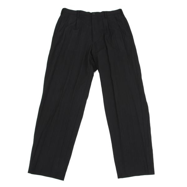 Y's for men Wool Nylon Blend Tuck Pants Black Size S