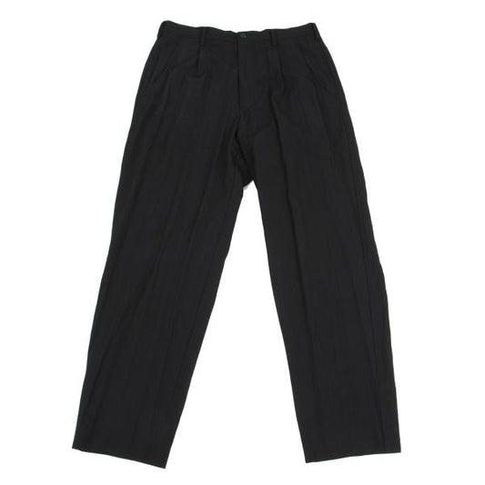 Y's for men Wool Nylon Blend Tuck Pants Black Size S