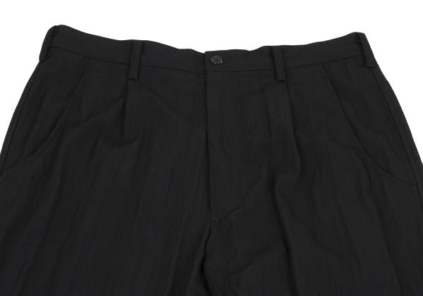 Y's for men Wool Nylon Blend Tuck Pants Black Size S