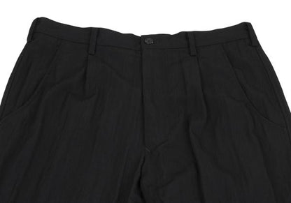Y's for men Wool Nylon Blend Tuck Pants Black Size S