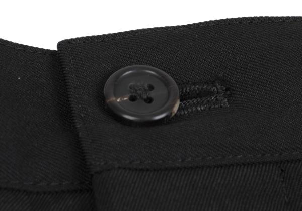 Y's for men Wool Nylon Blend Tuck Pants Black Size S