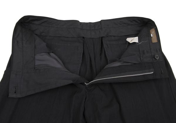 Y's for men Wool Nylon Blend Tuck Pants Black Size S