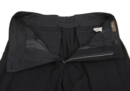 Y's for men Wool Nylon Blend Tuck Pants Black Size S