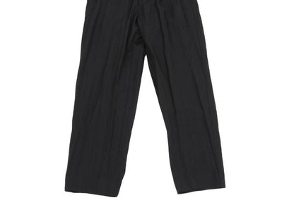 Y's for men Wool Nylon Blend Tuck Pants Black Size S