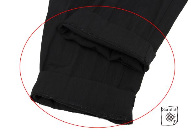 Y's for men Wool Nylon Blend Tuck Pants Black Size S