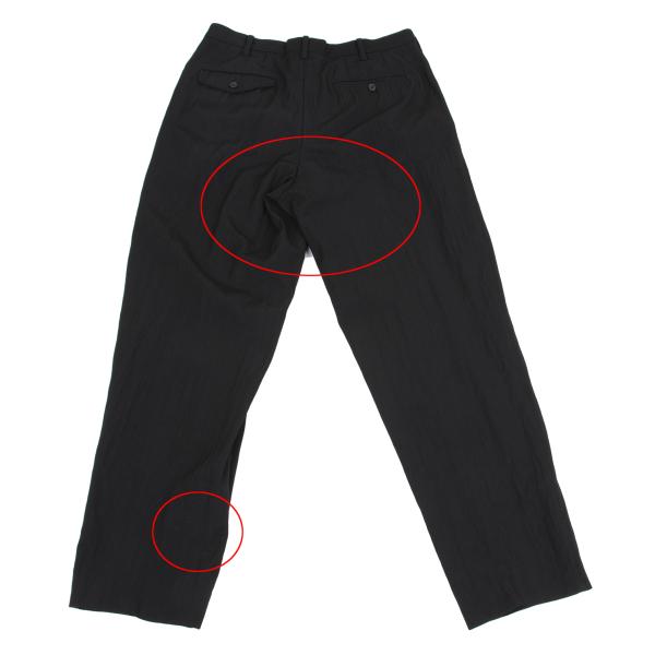 Y's for men Wool Nylon Blend Tuck Pants Black Size S