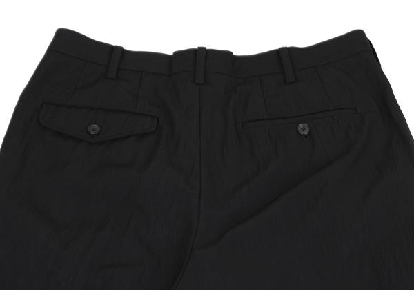 Y's for men Wool Nylon Blend Tuck Pants Black Size S