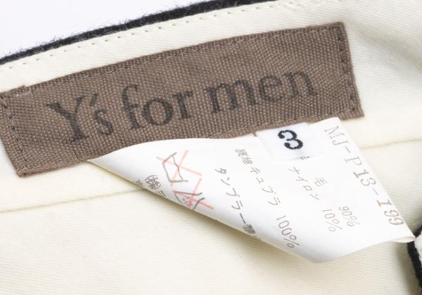 Y's for men Wool Nylon Brushed Pants Black Size 3