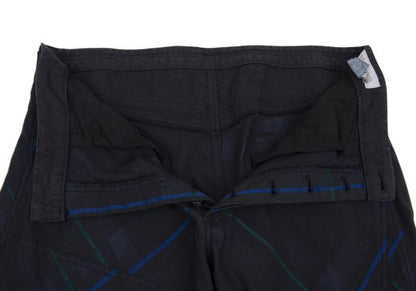 Y's for men Garment Dyed Check Drawstring Pants Navy Size 3