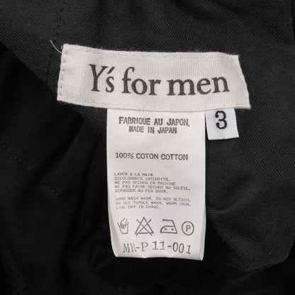 Y's for men Cotton Twill Wide Pants Black Size 3