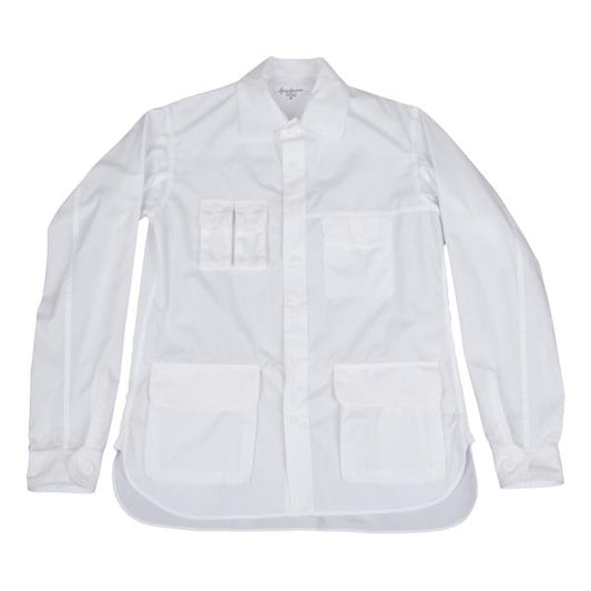 Yohji Yamamoto POUR HOMME Cotton Flap Shirt Off-White Size 2