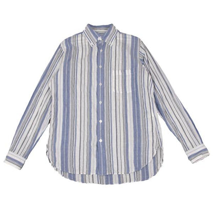 Yohji Yamamoto POUR HOMME Wrinkled Shirt Blue/Gray Size 2