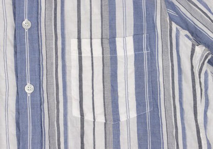 Yohji Yamamoto POUR HOMME Wrinkled Shirt Blue/Gray Size 2