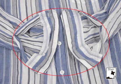 Yohji Yamamoto POUR HOMME Wrinkled Shirt Blue/Gray Size 2