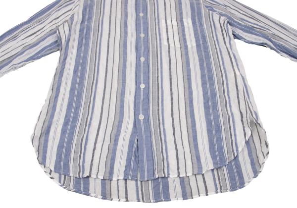 Yohji Yamamoto POUR HOMME Wrinkled Shirt Blue/Gray Size 2