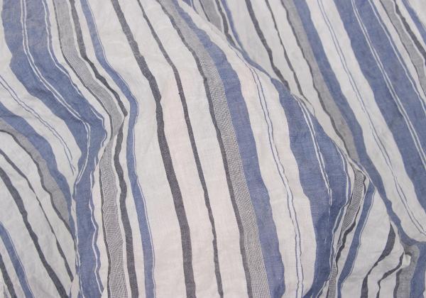 Yohji Yamamoto POUR HOMME Wrinkled Shirt Blue/Gray Size 2