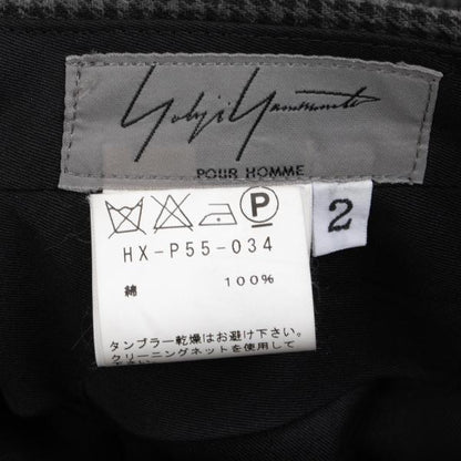 Yohji Yamamoto POUR HOMME 13SS Cotton Pants Charcoal Size 2