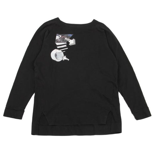 Y-3 Space Print Raglan Long Sleeve Tee Black Size XS