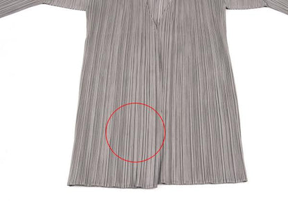 PLEATS PLEASE Pleated Buttonless Cardigan Gray Size 3