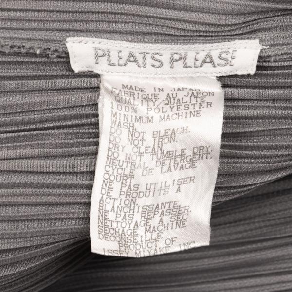 PLEATS PLEASE Pleated Buttonless Cardigan Gray Size 3