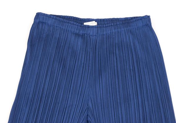 PLEATS PLEASE Pleated Irregular Hem Pants Blue Size 2