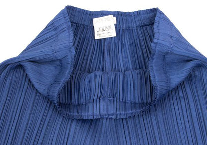 PLEATS PLEASE Pleated Irregular Hem Pants Blue Size 2
