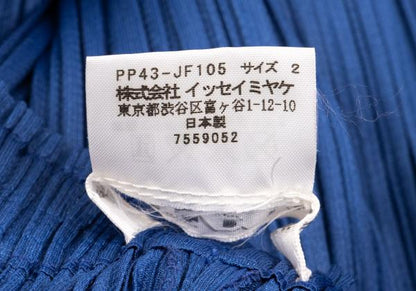 PLEATS PLEASE Pleated Irregular Hem Pants Blue Size 2