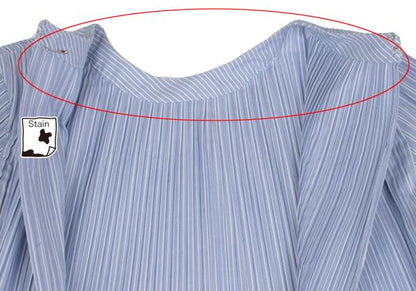 sacai Pleated Panel Stripe Shirt Dress Blue Multi Size 1