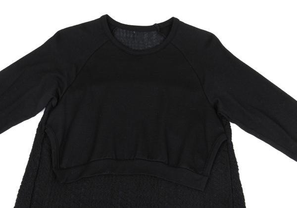 Y's Jacquard Knit Paneled Midi Dress Black Size 2