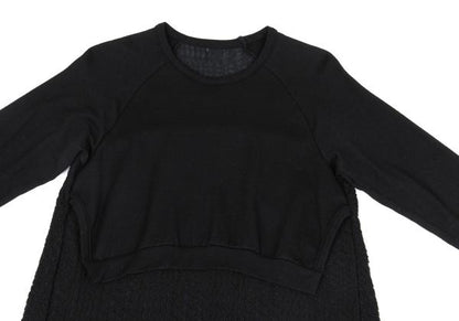 Y's Jacquard Knit Paneled Midi Dress Black Size 2