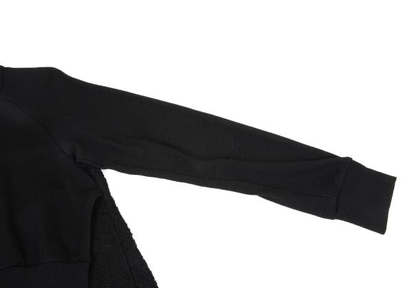 Y's Jacquard Knit Paneled Midi Dress Black Size 2