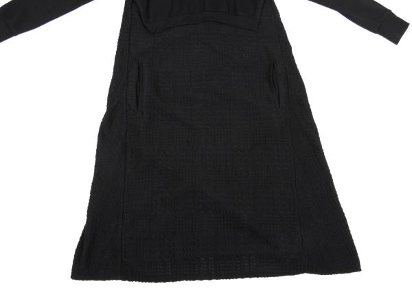 Y's Jacquard Knit Paneled Midi Dress Black Size 2