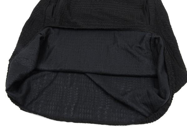 Y's Jacquard Knit Paneled Midi Dress Black Size 2