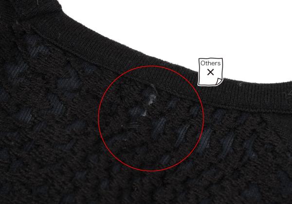 Y's Jacquard Knit Paneled Midi Dress Black Size 2