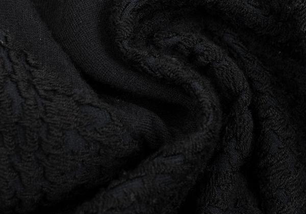 Y's Jacquard Knit Paneled Midi Dress Black Size 2