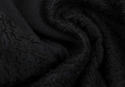 Y's Jacquard Knit Paneled Midi Dress Black Size 2