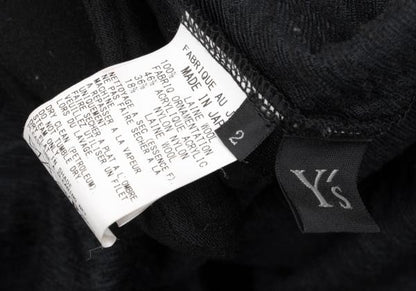 Y's Jacquard Knit Paneled Midi Dress Black Size 2