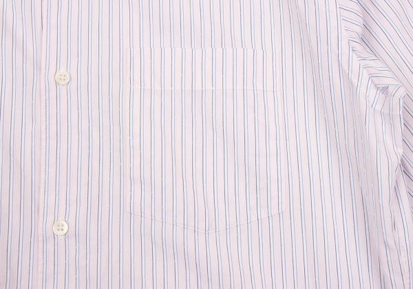 COMME des GARCONS HOMME DEUX Stripe Yoke Shirt Pink Size S
