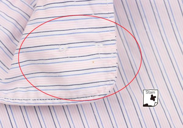 COMME des GARCONS HOMME DEUX Stripe Yoke Shirt Pink Size S