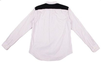 COMME des GARCONS HOMME DEUX Stripe Yoke Shirt Pink Size S
