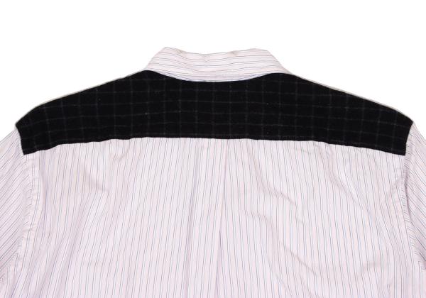 COMME des GARCONS HOMME DEUX Stripe Yoke Shirt Pink Size S
