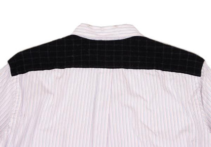 COMME des GARCONS HOMME DEUX Stripe Yoke Shirt Pink Size S