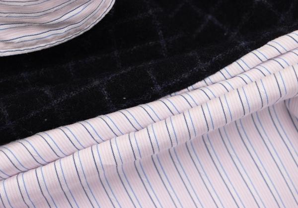 COMME des GARCONS HOMME DEUX Stripe Yoke Shirt Pink Size S