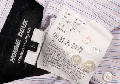 COMME des GARCONS HOMME DEUX Stripe Yoke Shirt Pink Size S