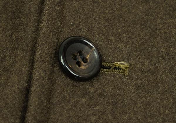 COMME des GARCONS Wool Shawl Collar Belt Jacket Khaki Size M