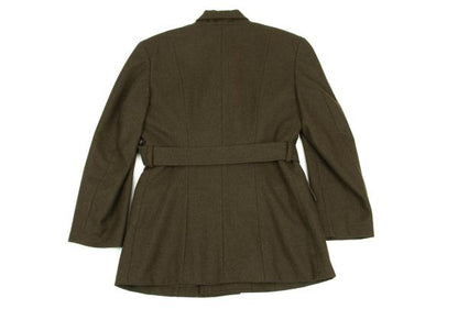 COMME des GARCONS Wool Shawl Collar Belt Jacket Khaki Size M