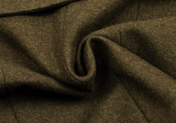 COMME des GARCONS Wool Shawl Collar Belt Jacket Khaki Size M