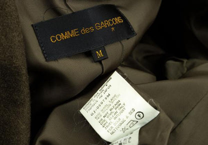 COMME des GARCONS Wool Shawl Collar Belt Jacket Khaki Size M