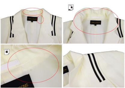 COMME des GARCONS Line Tape Sharp Jacket White Size M
