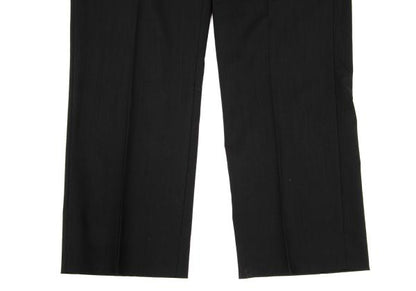 GIORGIO ARMANI SOHO Wool Center Crease Pants Black Size 48